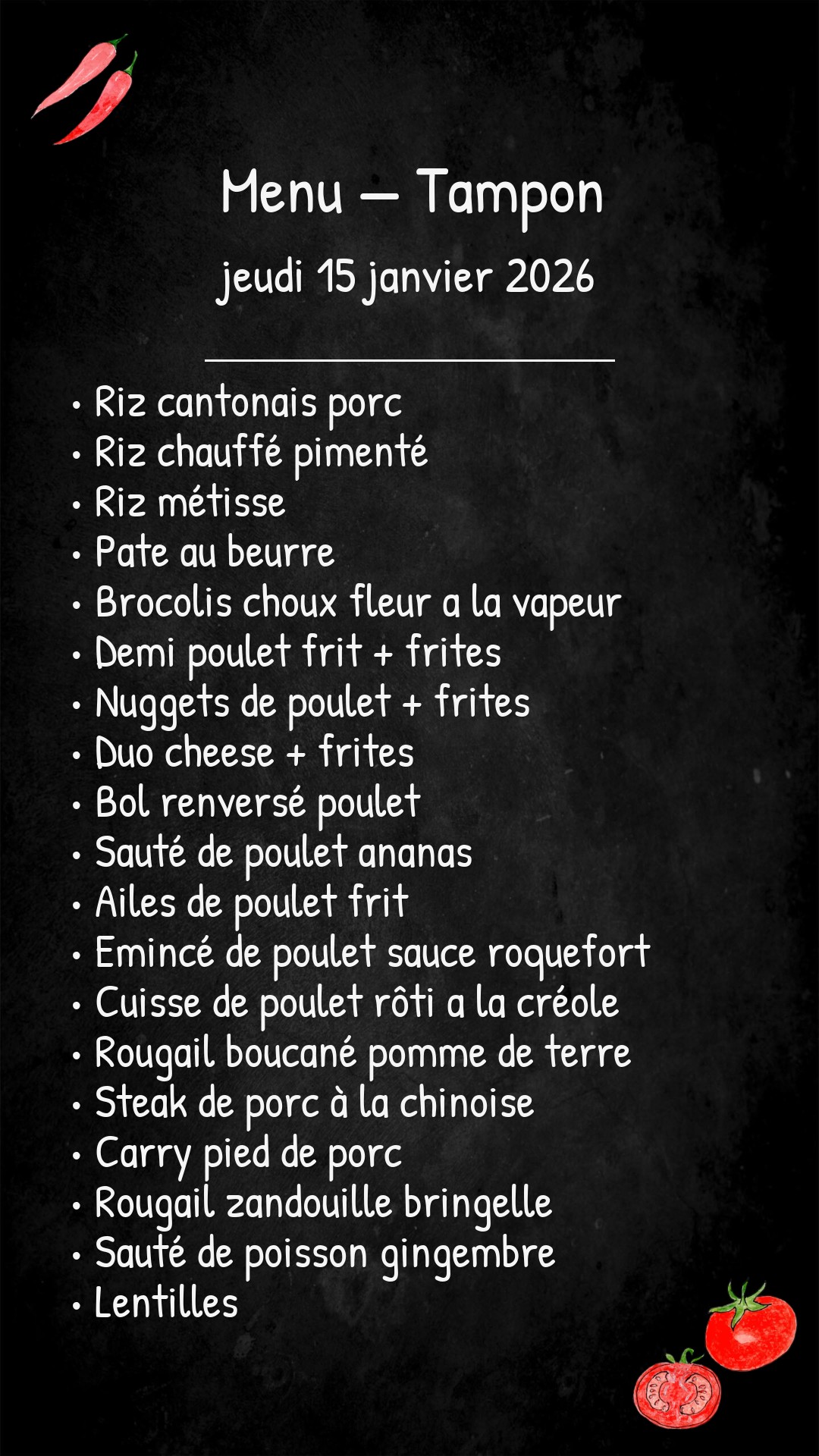 Jeudi 15 Janvier 2026