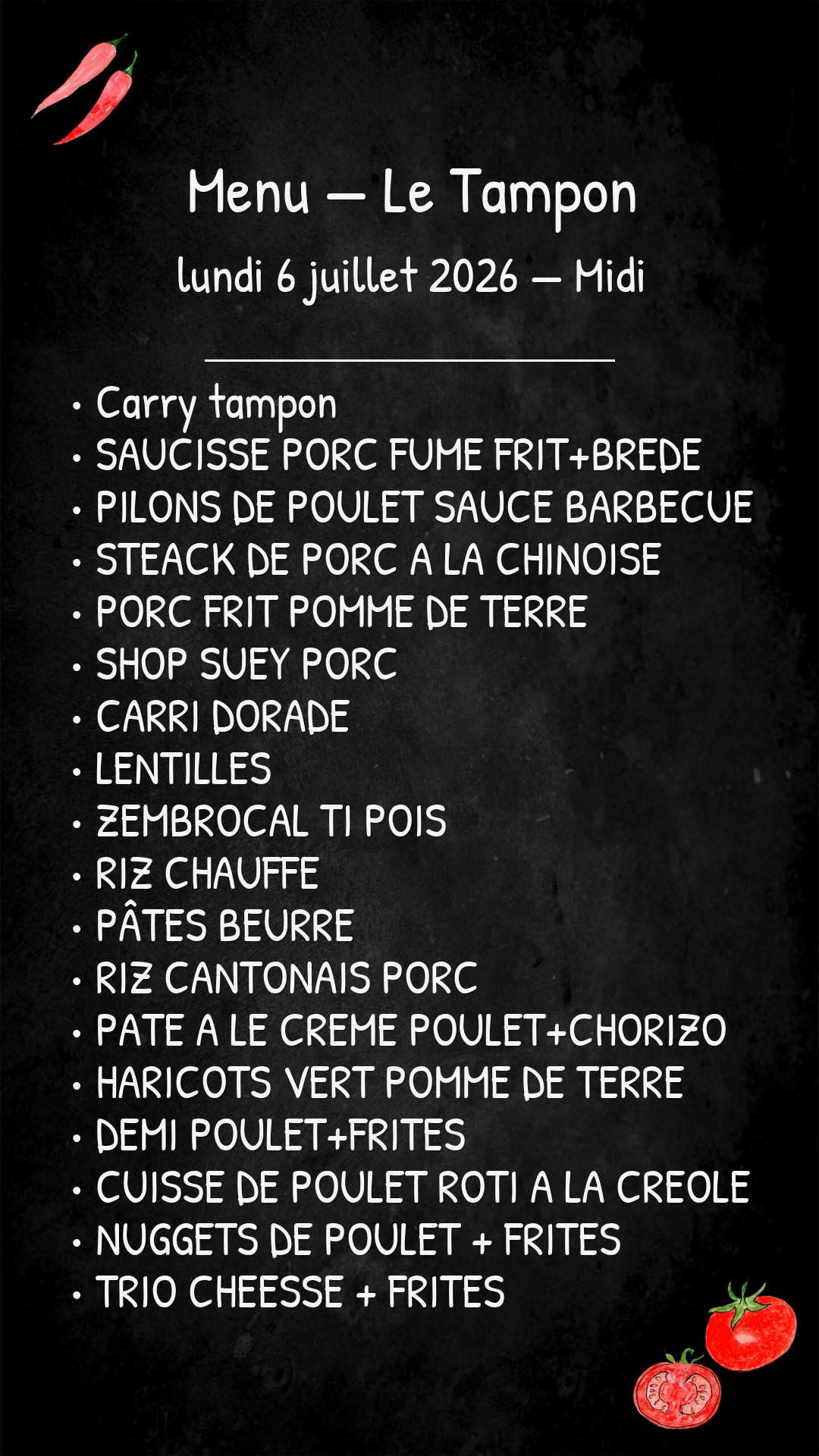 Le Tampon – 06/07/2026 – Midi