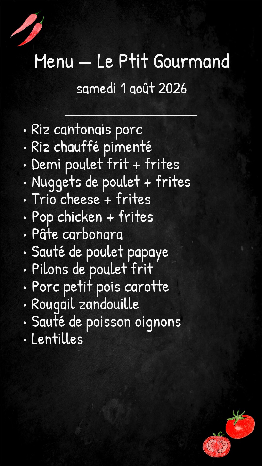 Samedi 01 Aout 2026
