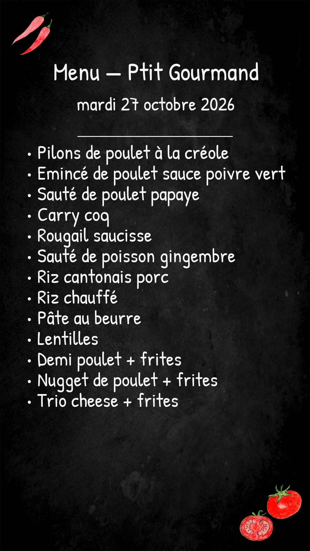 Ptit Gourmand – mardi – 27/10/2026